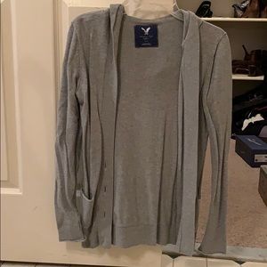American Eagle gray long sleeve cardigan